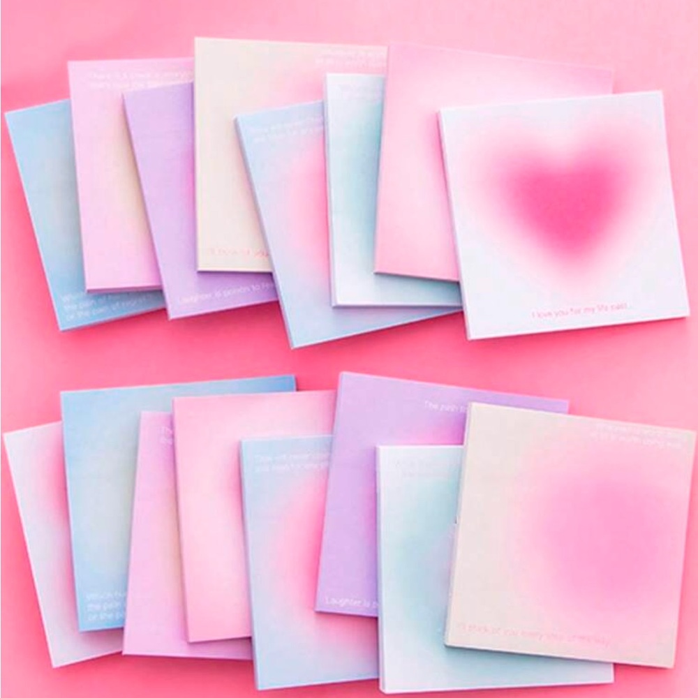 4pcs Gradient Color Random Sticky Note - Picture 2 of 5